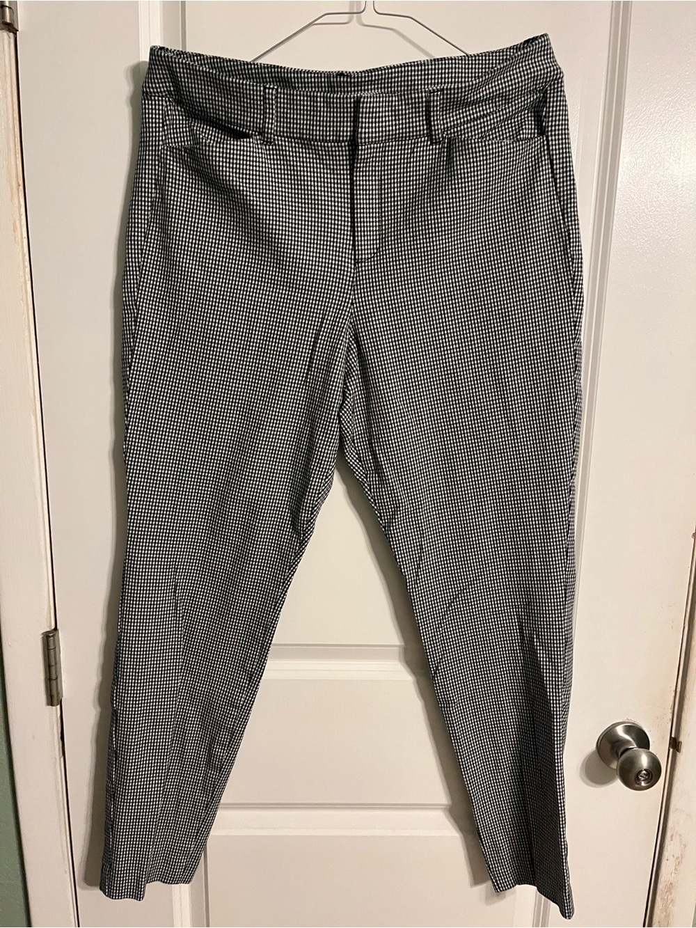 Old Navy Black & White Micro-Check Women's Dress Pants